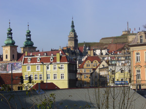 Panorama Kłodzka - twierdza, ratusz, kościół gotycki